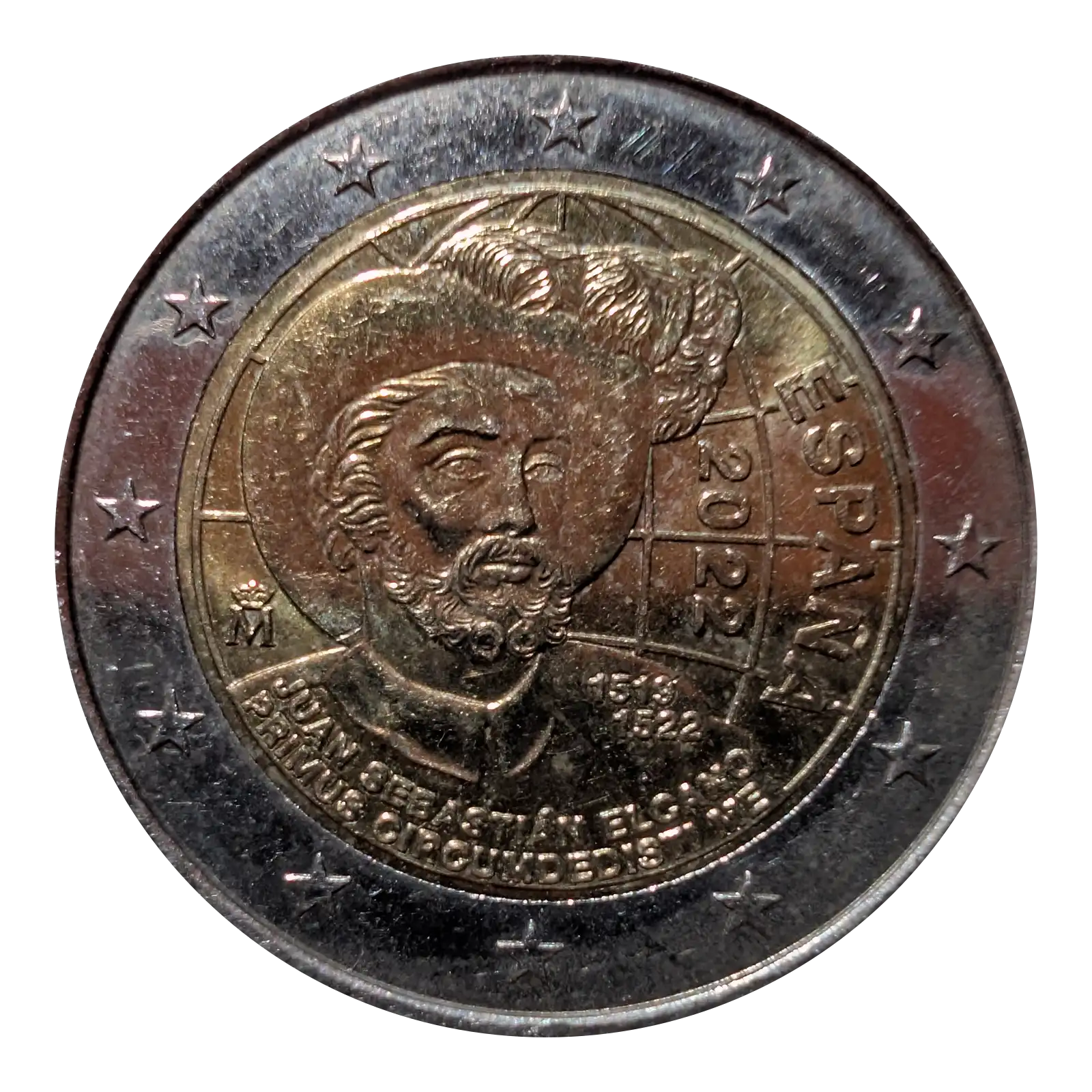 Cara nacional de España 2022 — 2 € del V centenario de la primera vuelta al mundo